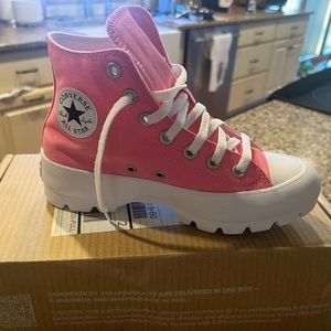 Pink Lug Sole Converse